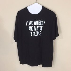 Alstyle Black I Like Whiskey T-shirt Size XL